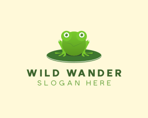 Pond Frog Toad logo design