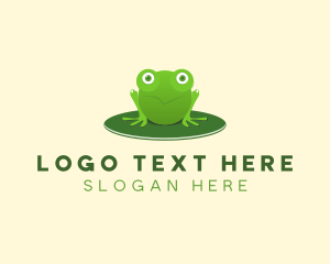 Cartoon - Pond Frog Toad logo design