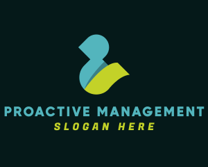 Modern Management Ampersand logo design