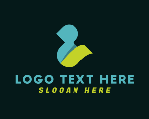Typography - Modern Management Ampersand logo design