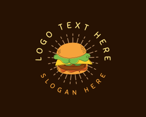 Sandwich - Cheeseburger Sandwich Snack logo design