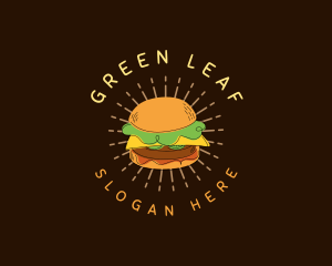 Cheeseburger Sandwich Snack Logo