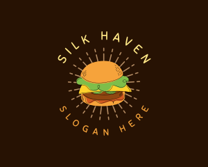 Cheeseburger Sandwich Snack Logo