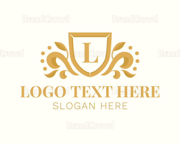 Royal Elegant Leaf Crest Logo