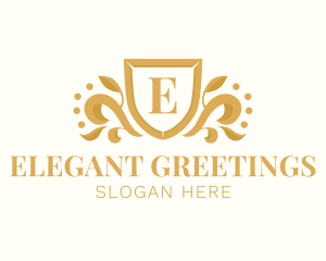 Royal Elegant Leaf Crest logo design