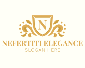 Royal Elegant Leaf Crest logo design