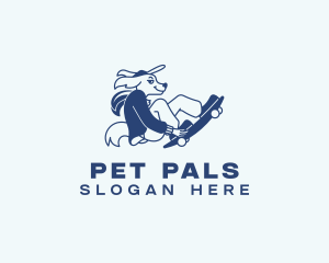 Pet Dog Skateboard logo design