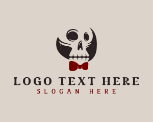 Menswear - Dead Skull Bow Tie logo design