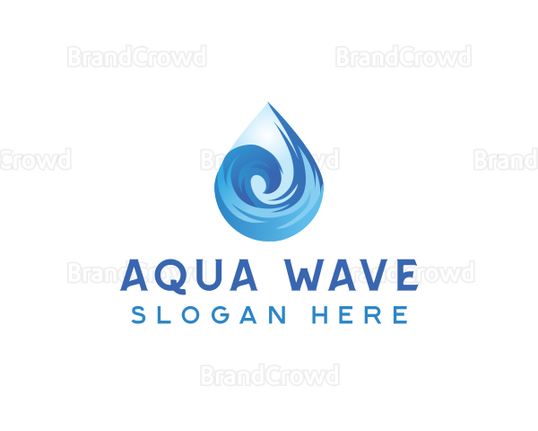 Aqua Water Wave Logo