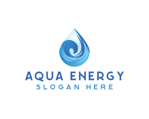 Aqua Water Wave logo design