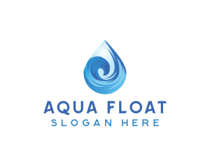 Aqua Water Wave logo design