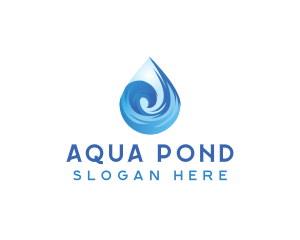 Aqua Water Wave logo design