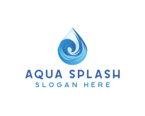 Aqua Water Wave logo design