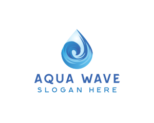 Aqua Water Wave logo design