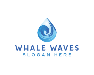 Aqua Water Wave logo design