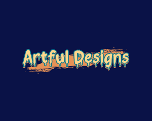 Graffiti Drip Brush logo design