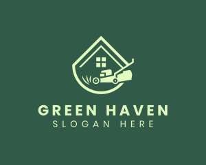 Lawn Mower Landscaping logo design