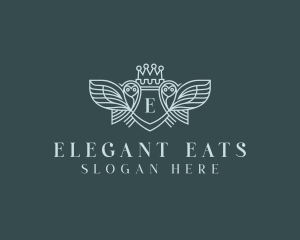 Elegant Owl Crest logo design