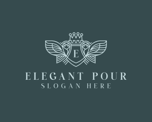 Elegant Owl Crest logo design