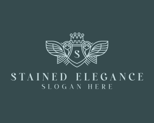 Elegant Owl Crest logo design