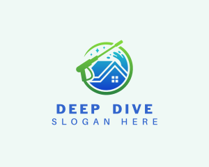 Clean Pressure Washer Splash logo design