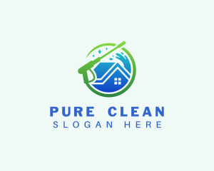 Clean Pressure Washer Splash logo design