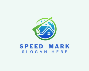 Clean Pressure Washer Splash logo design