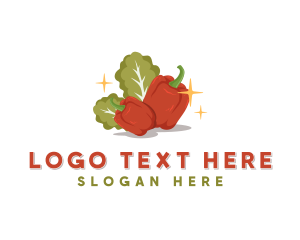 Farming - Bell Pepper Fruit Vegetable logo design