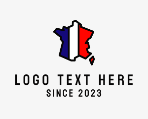 Paris - French Map Country logo design