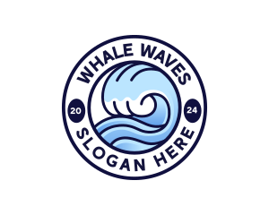 Wave Ocean Beach logo design