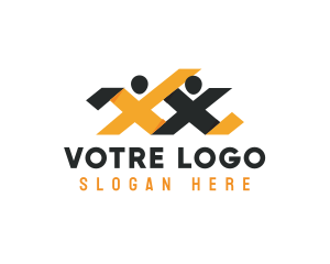 People Hiring Letter X Logo