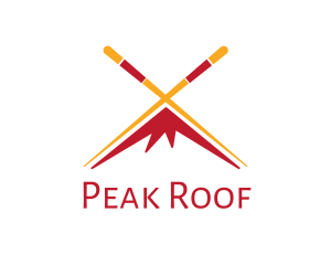 Chopsticks Mountain Peak logo design