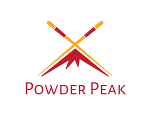 Chopsticks Mountain Peak logo design