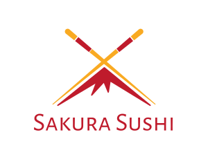 Chopsticks Mountain Peak logo design