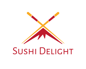 Chopsticks Mountain Peak logo design