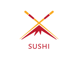 Chopsticks Mountain Peak logo design