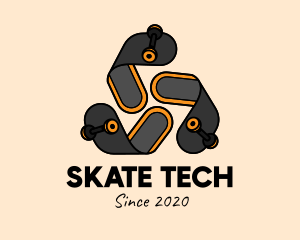 Kickflip - Isometric Reusable Skateboard logo design