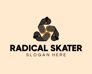 Isometric Recycle Skateboard logo design