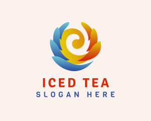 Ice Flame Temperature logo design