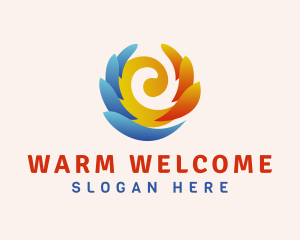 Ice Flame Temperature logo design