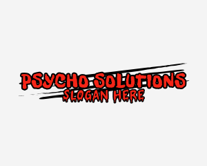 Psycho - Scary Thriller Business Scratch logo design