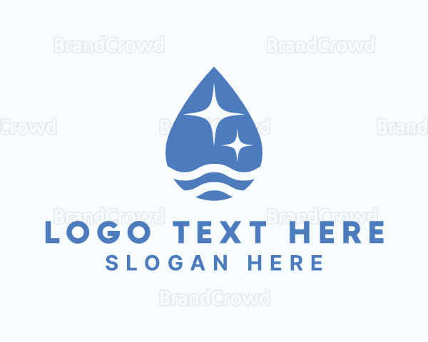 Blue Water Sparkle Logo