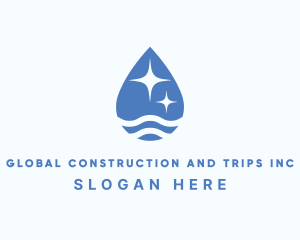 Water Conservation - Blue Water Sparkle logo design