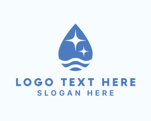 Water Conservation - Blue Water Sparkle logo design