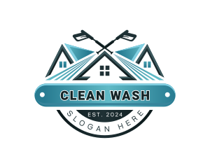 Pressure Wash Cleaning Wash logo design