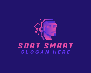 Robot Artificial Intelligence Media logo design