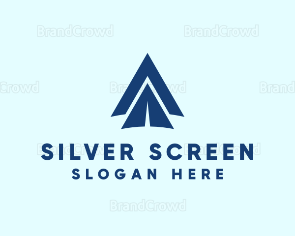 Blue Paper Airplane Logo