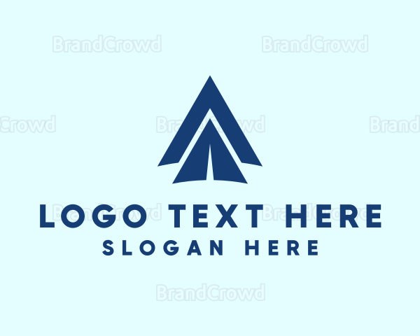 Blue Paper Airplane Logo