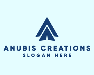 Blue Paper Airplane  logo design