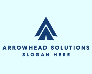 Blue Paper Airplane  logo design